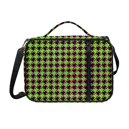 Trippy green Houndstooth Pattern Print Shoulder Strap Bible Bag