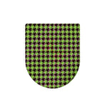 Trippy green Houndstooth Pattern Print Toilet Lid Cover