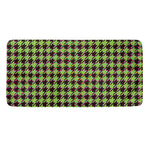 Trippy green Houndstooth Pattern Print Towel