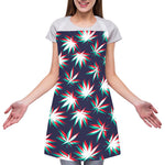 Trippy Hemp Leaves Reggae Pattern Print Adjustable Apron