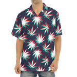 Trippy Hemp Leaves Reggae Pattern Print Aloha Shirt