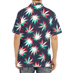 Trippy Hemp Leaves Reggae Pattern Print Aloha Shirt