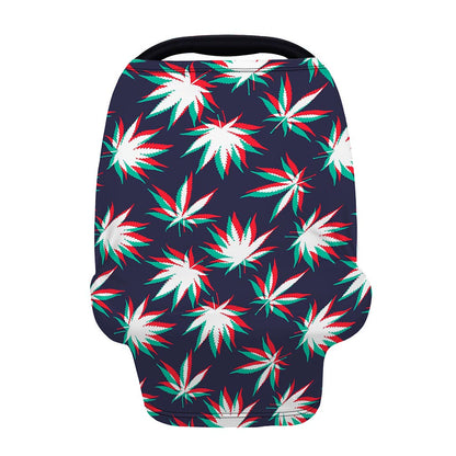 Trippy Hemp Leaves Reggae Pattern Print Baby Seat Cover