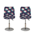 Trippy Hemp Leaves Reggae Pattern Print Bar Stool Covers