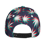 Trippy Hemp Leaves Reggae Pattern Print Baseball Cap