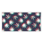 Trippy Hemp Leaves Reggae Pattern Print Beach Towel