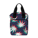 Trippy Hemp Leaves Reggae Pattern Print Bible Tote Bag