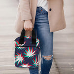 Trippy Hemp Leaves Reggae Pattern Print Bible Tote Bag