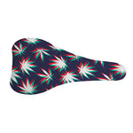 Trippy Hemp Leaves Reggae Pattern Print Bicycle Seat Cover