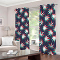Trippy Hemp Leaves Reggae Pattern Print Dimout Grommet Curtains