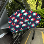 Trippy Hemp Leaves Reggae Pattern Print Car Side Mirror Covers