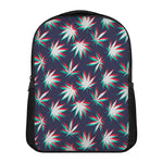 Trippy Hemp Leaves Reggae Pattern Print Casual Backpack