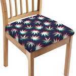 Trippy Hemp Leaves Reggae Pattern Print Chair Cushion Cover
