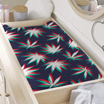 Trippy Hemp Leaves Reggae Pattern Print Changing Pad Cover