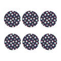 Trippy Hemp Leaves Reggae Pattern Print Coaster Set