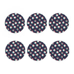 Trippy Hemp Leaves Reggae Pattern Print Coaster Set