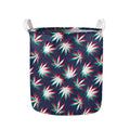 Trippy Hemp Leaves Reggae Pattern Print Collapsible Laundry Basket