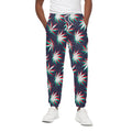 Trippy Hemp Leaves Reggae Pattern Print Cotton Sweatpants