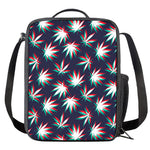 Trippy Hemp Leaves Reggae Pattern Print Crossbody Lunch Bag