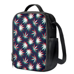 Trippy Hemp Leaves Reggae Pattern Print Crossbody Lunch Bag