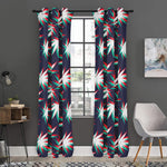 Trippy Hemp Leaves Reggae Pattern Print Curtain