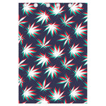 Trippy Hemp Leaves Reggae Pattern Print Curtain