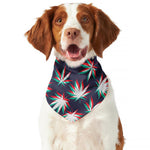 Trippy Hemp Leaves Reggae Pattern Print Dog Bandana