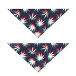 Trippy Hemp Leaves Reggae Pattern Print Dog Bandana