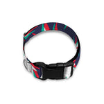 Trippy Hemp Leaves Reggae Pattern Print Dog Collar
