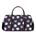 Trippy Hemp Leaves Reggae Pattern Print Duffel Bag