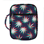 Trippy Hemp Leaves Reggae Pattern Print Front Pocket Bible Bag