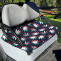 Trippy Hemp Leaves Reggae Pattern Print Golf Cart Seat Cover