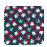 Trippy Hemp Leaves Reggae Pattern Print Hand Towel