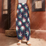 Trippy Hemp Leaves Reggae Pattern Print Harem Pants