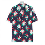 Trippy Hemp Leaves Reggae Pattern Print Hawaiian Shirt
