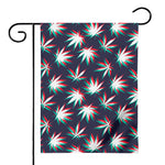 Trippy Hemp Leaves Reggae Pattern Print House Flag