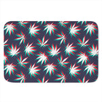 Trippy Hemp Leaves Reggae Pattern Print Indoor Door Mat