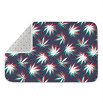 Trippy Hemp Leaves Reggae Pattern Print Indoor Door Mat