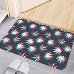 Trippy Hemp Leaves Reggae Pattern Print Indoor Door Mat