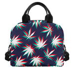 Trippy Hemp Leaves Reggae Pattern Print Insulated Lunch Bag