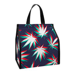 Trippy Hemp Leaves Reggae Pattern Print Insulated Lunch Tote