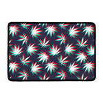 Trippy Hemp Leaves Reggae Pattern Print Kitchen Mat