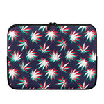 Trippy Hemp Leaves Reggae Pattern Print Laptop Sleeve