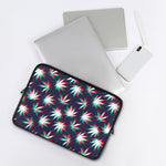 Trippy Hemp Leaves Reggae Pattern Print Laptop Sleeve