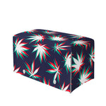 Trippy Hemp Leaves Reggae Pattern Print Leather Tissue Box Cover