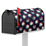 Trippy Hemp Leaves Reggae Pattern Print Mailbox Cover