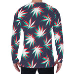 Trippy Hemp Leaves Reggae Pattern Print Men's Long Sleeve T-Shirt