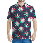 Trippy Hemp Leaves Reggae Pattern Print Men's Polo Shirt