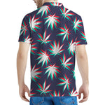 Trippy Hemp Leaves Reggae Pattern Print Men's Polo Shirt