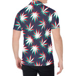 Trippy Hemp Leaves Reggae Pattern Print Men's Shirt